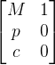 [矩阵的乘法运算] m*M = c