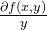 \frac{\partial f(x,y)}{y}