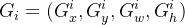 G _{i}= (G_{x}^{i} , G_{y}^{i}, G_{w}^{i} , G_{h}^{i})