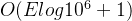 O(Elog10^6+1)
