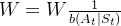 W=W\frac{1}{b(A_{t}|S_{t})}