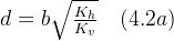 d=b\sqrt{\frac{K_h}{K_v}} \quad(4.2a)