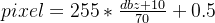 pixel = 255 * \frac{dbz+10}{70}+0.5